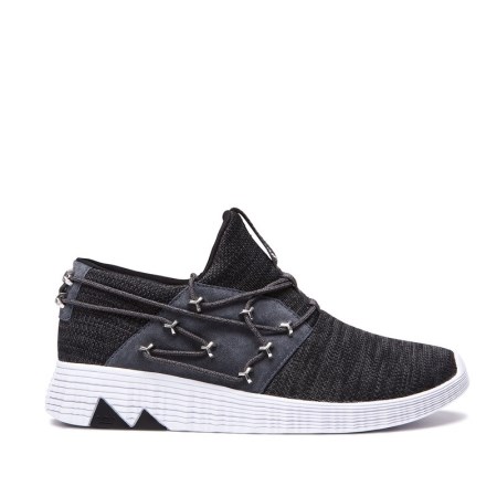 Supra Malli Mens Low Tops Shoes Black UK 83MSX